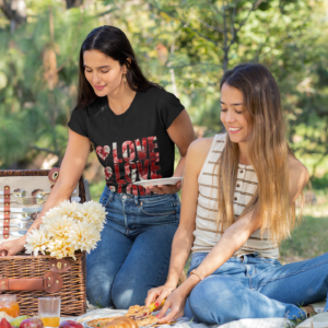 heart graphic womens tshirt