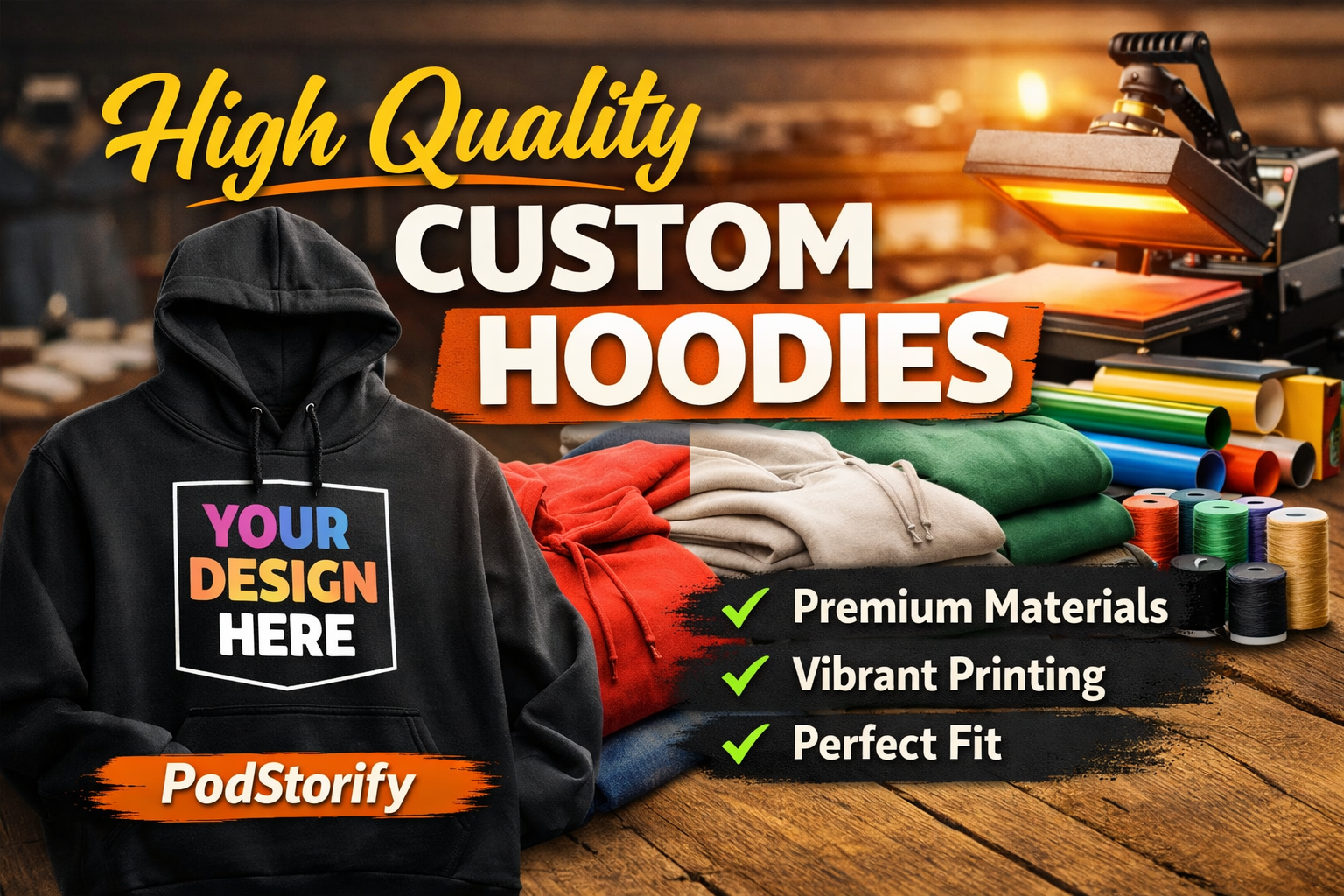 high quality custom hoodies