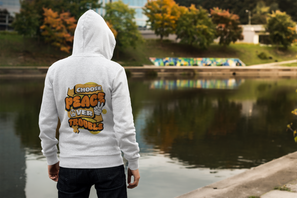 peace quote hoodies
