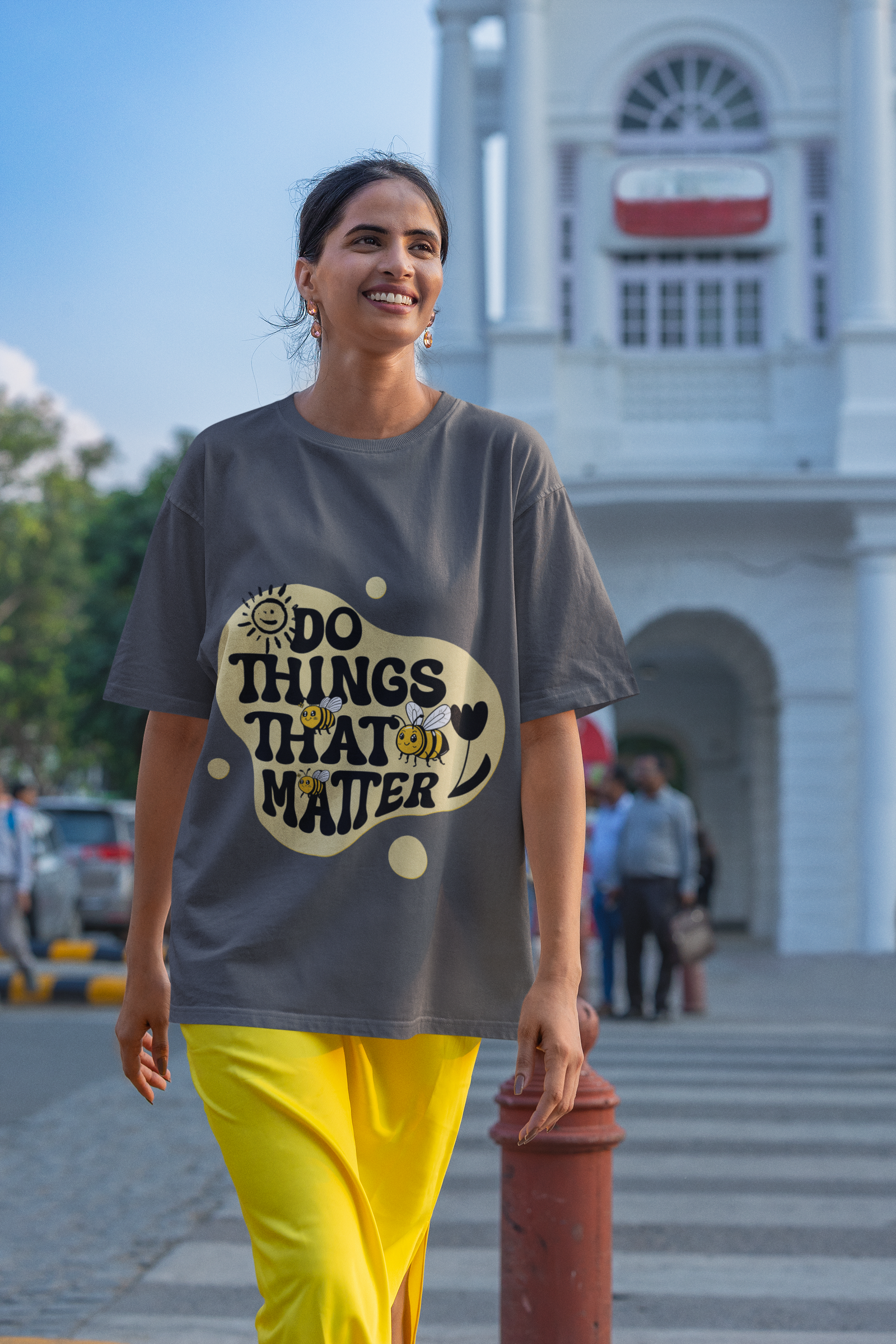 greyhoneybeewomenstshirt Honey Bee Womens T-Shirt