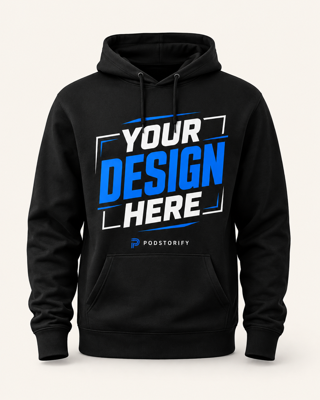 Custom black hoodie with personalised print